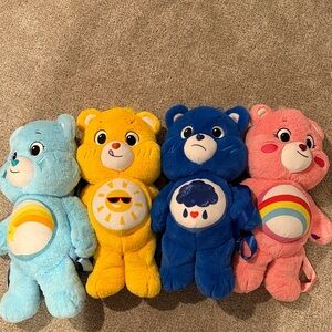 Care Bears Plush Backpacks Lot NWOT